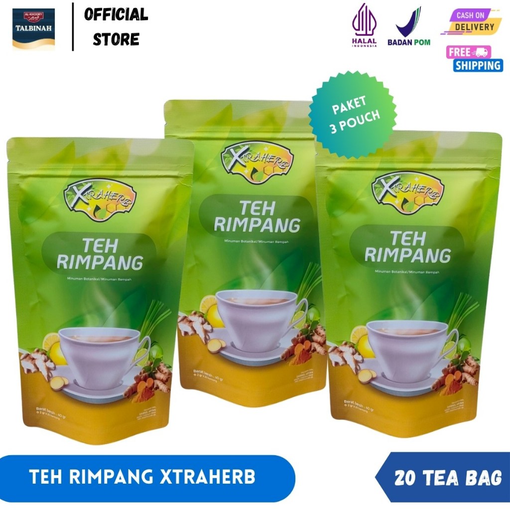 

XTRAHERB Paket Hemat 3 PCS Teh Rimpang Ala JSR | Teh Herbal Jahe, Kunyit, Jeruk Nipis