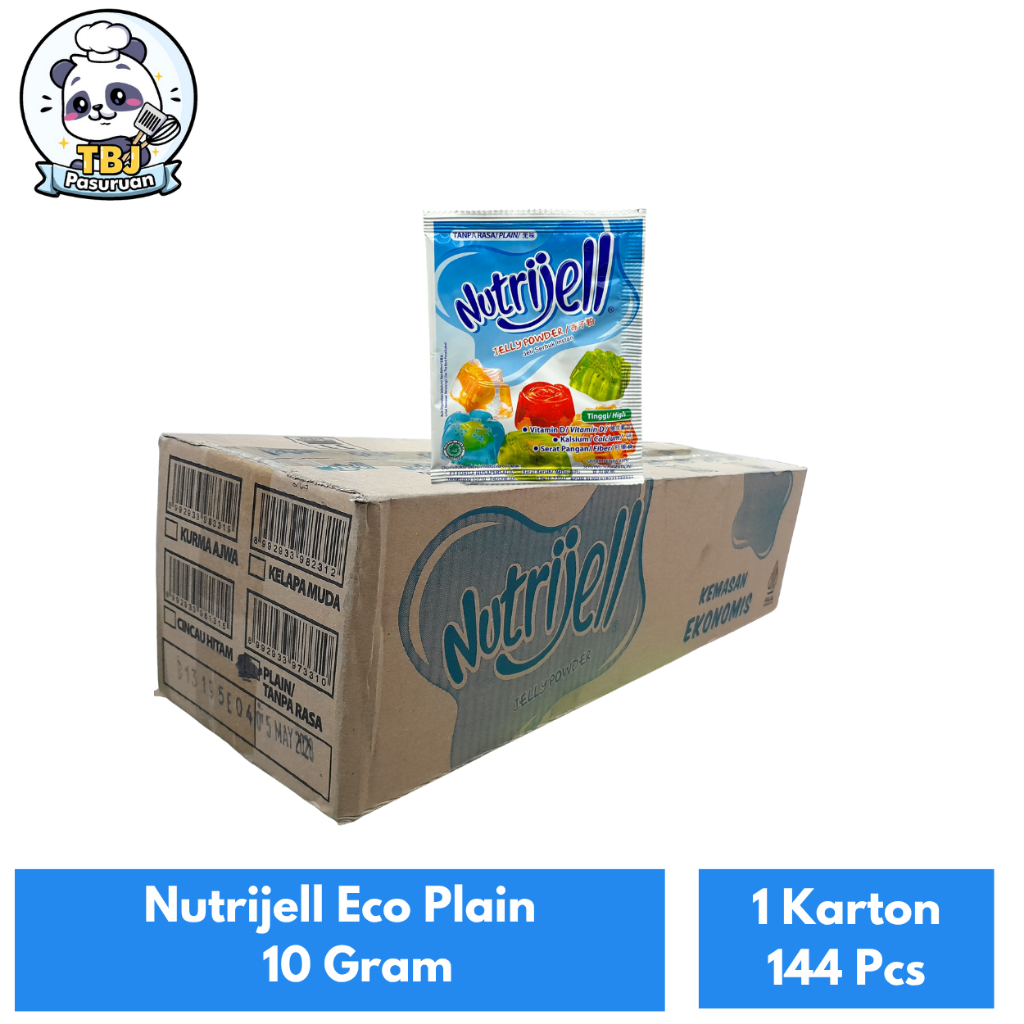 

Nutrijell Eco Plain 10 Gram Kemasan 1 Karton Isi 144 Pcs