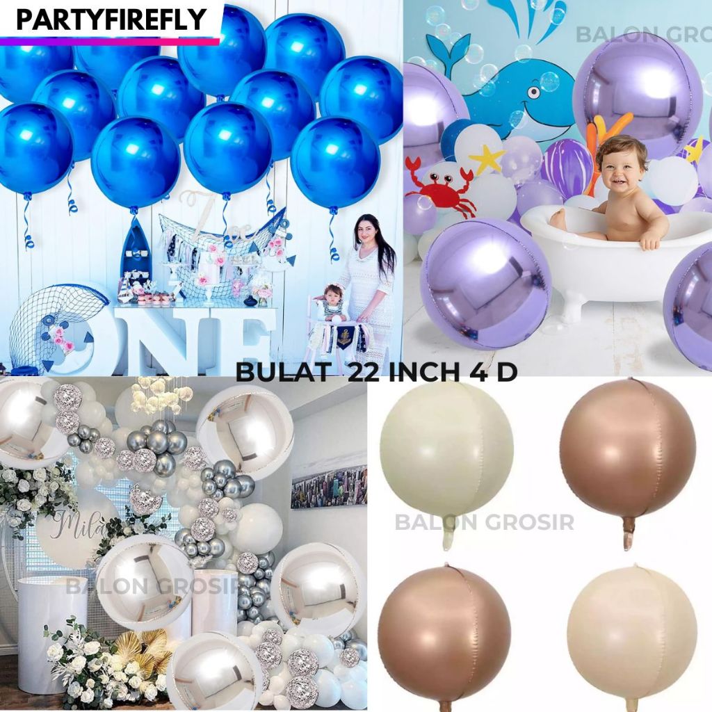 Balon Foil 4D Orbz 22 Inch/Balon Foil 4D ORBZ 22 inch | Balon ORBZ 22 Inch Bulat Foil Glossy