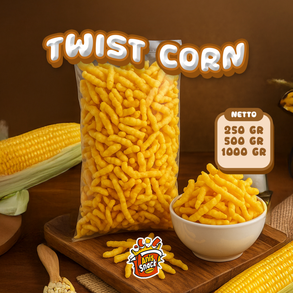 

Twist-Twist Pedas / Komo Twis Corn Balado / Twis Jagung Rasa Balado