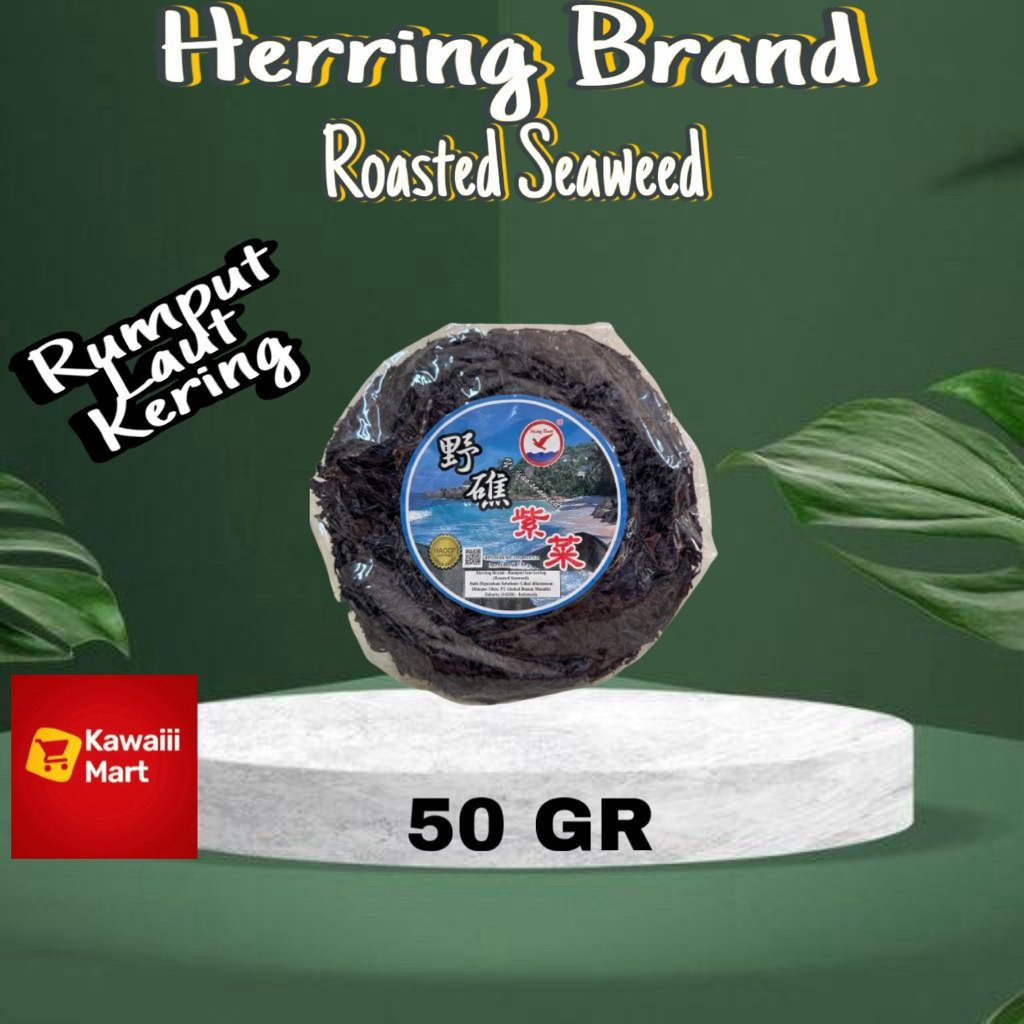 

Herring Brand Dried Seaweed Rumput Laut Bulat 50 GR Halal