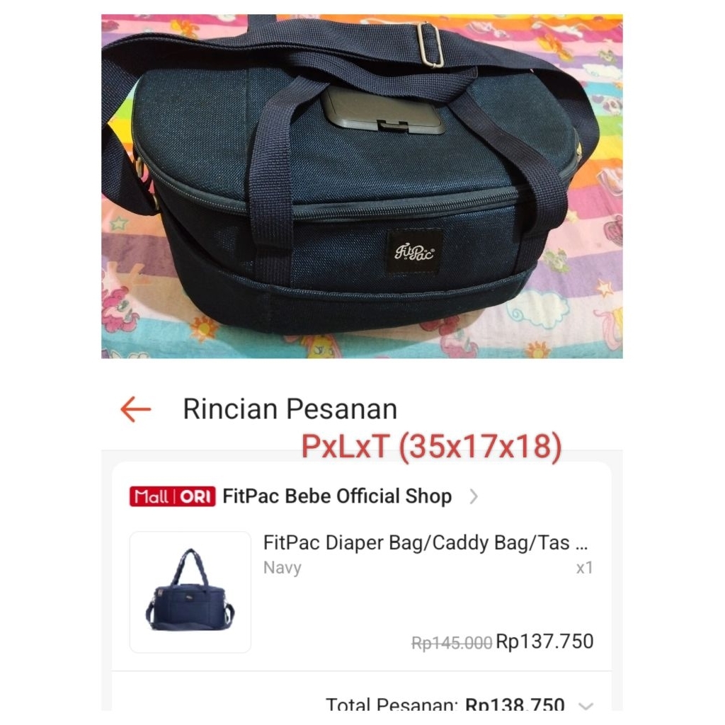 Preloved FitPac Diaper bag