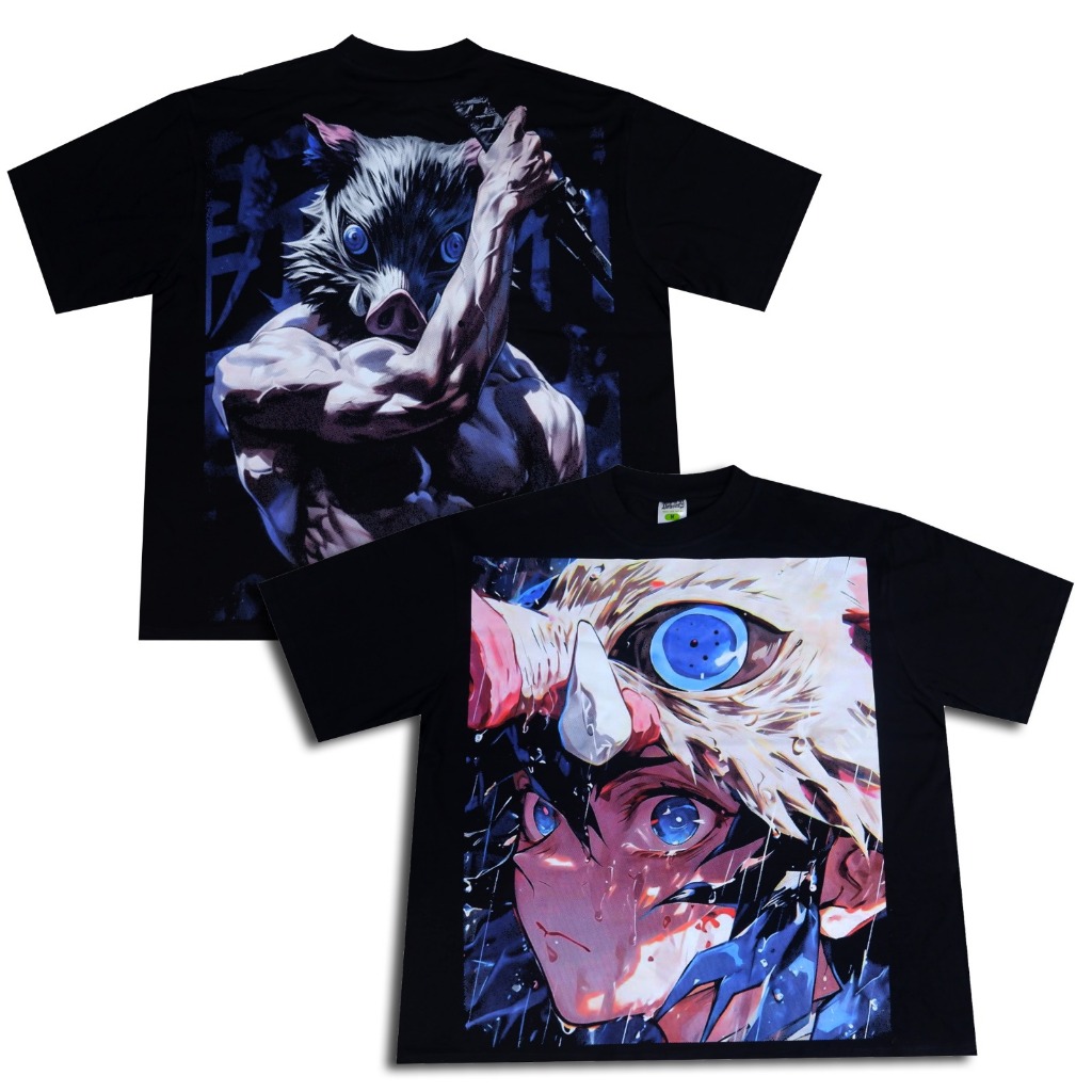 Inosuke Demon Slayer Movie Game Anime Manga T-shirt Bootleg Vintage Oversize
