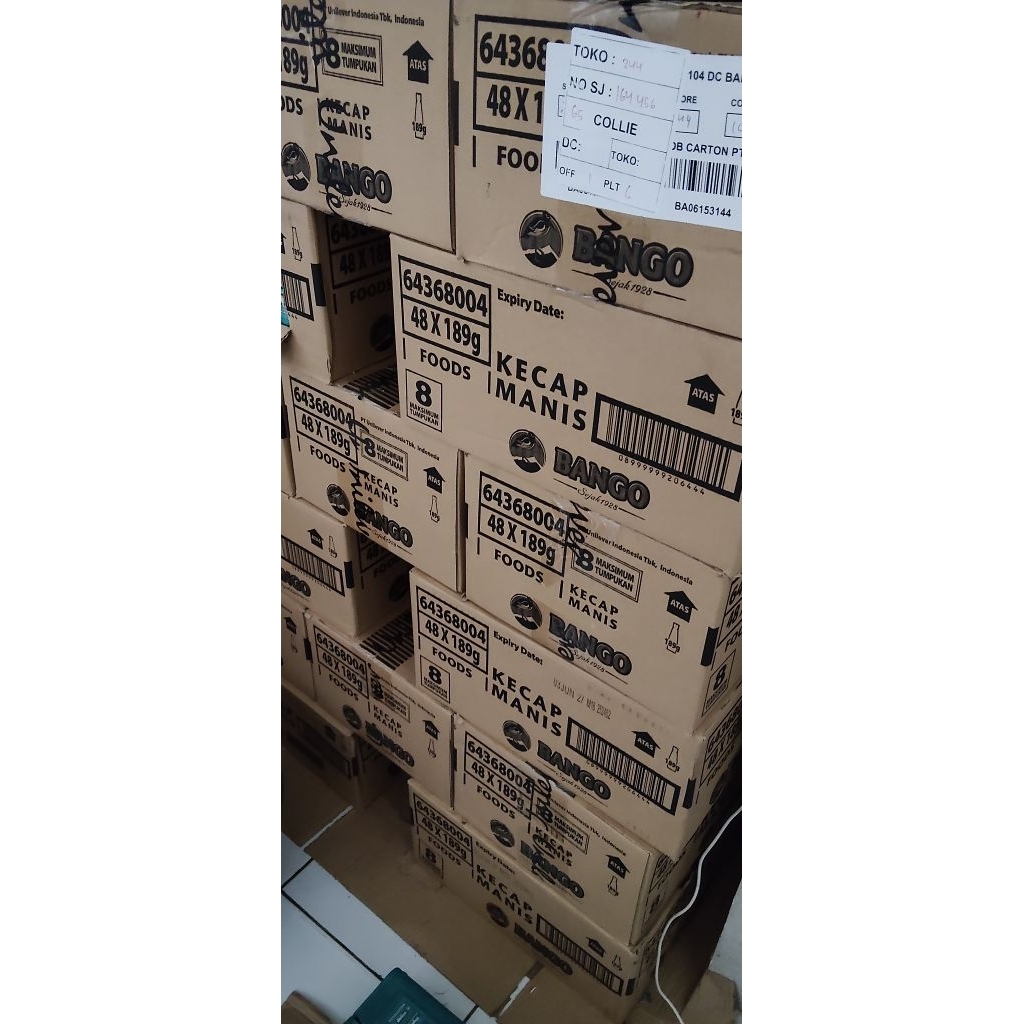 

Kecap Bango Botol 189 gr x 48 pcs (1 dus )