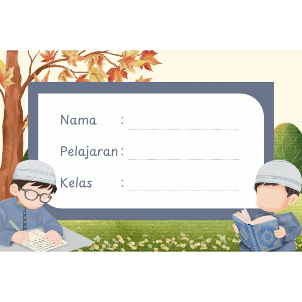 

stiker label nama buku isi 20pcs