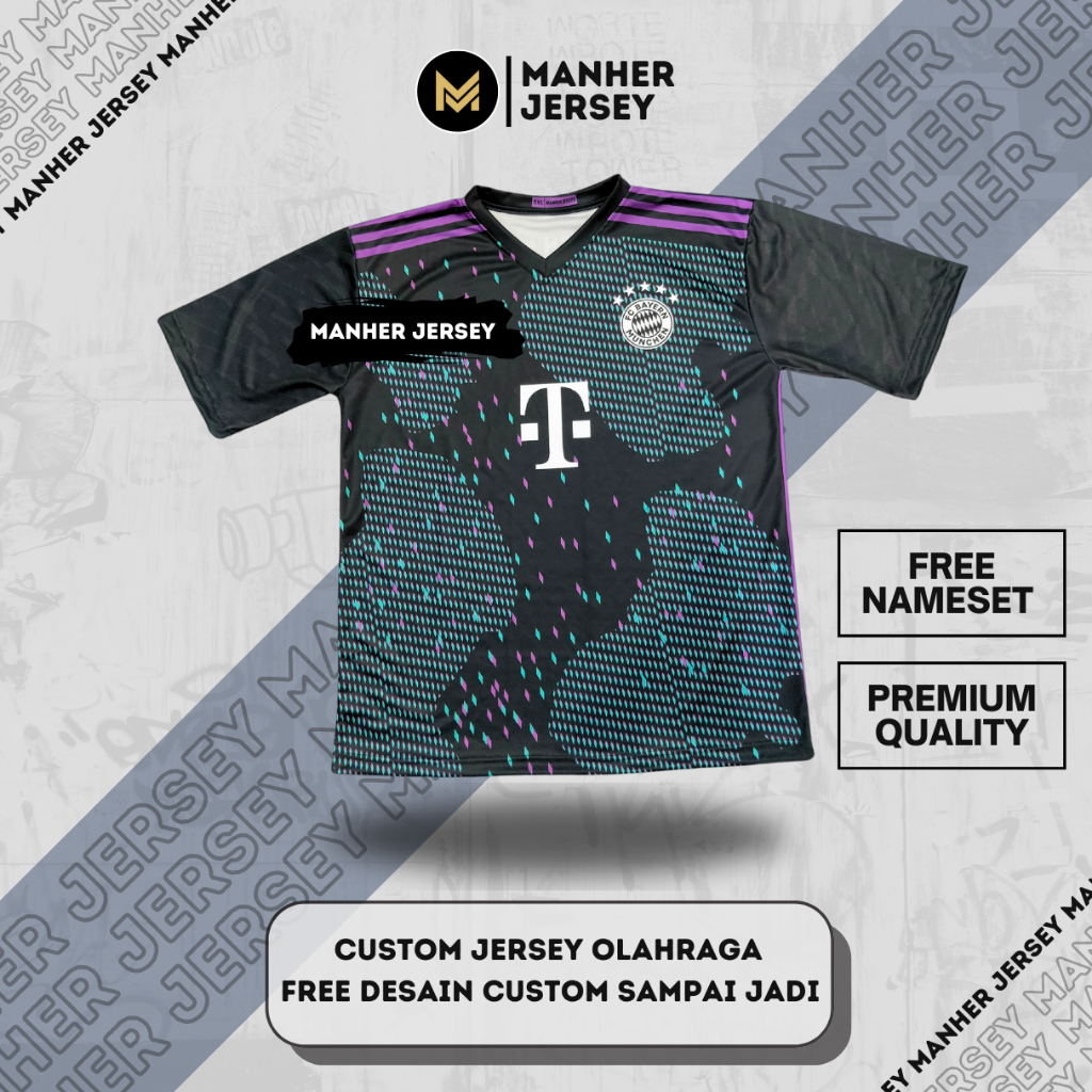 JERSEY BAYERN MUNCHEN 2023 2024 AWAY  FULL PRINTING