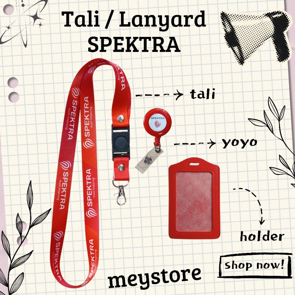 

Tali ID CARD / Lanyard SPEKTRA [STOCK MELIMPAH] Termurah READY STOCK!