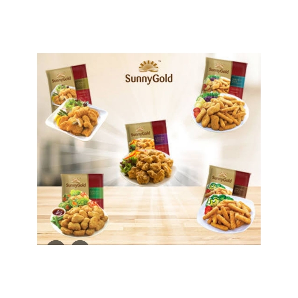 

sunny gold dengan all varian naget dan ayam