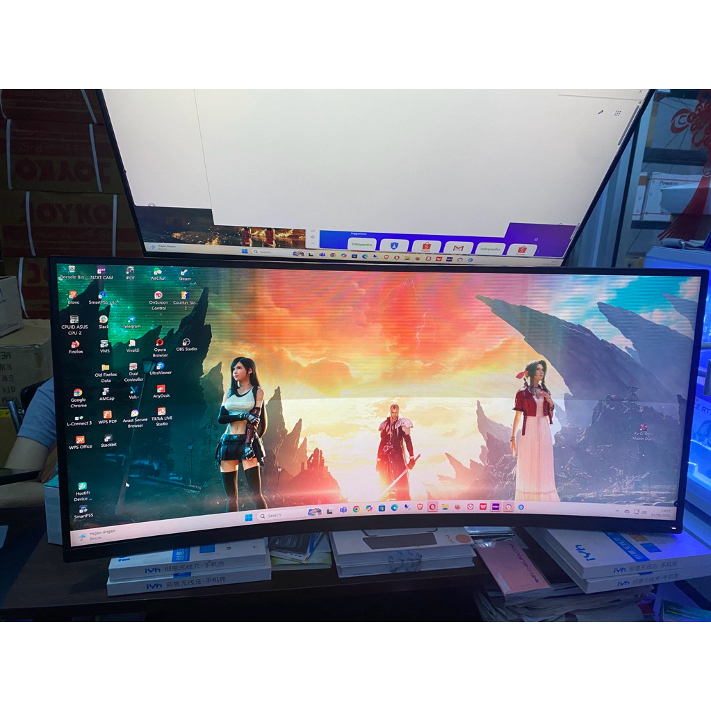 BEKAS MONITOR XIAOMI MI CURVED GAMING MONITOR 34 inch ULTRA WIDE 144 HZ FreeSync WQHD