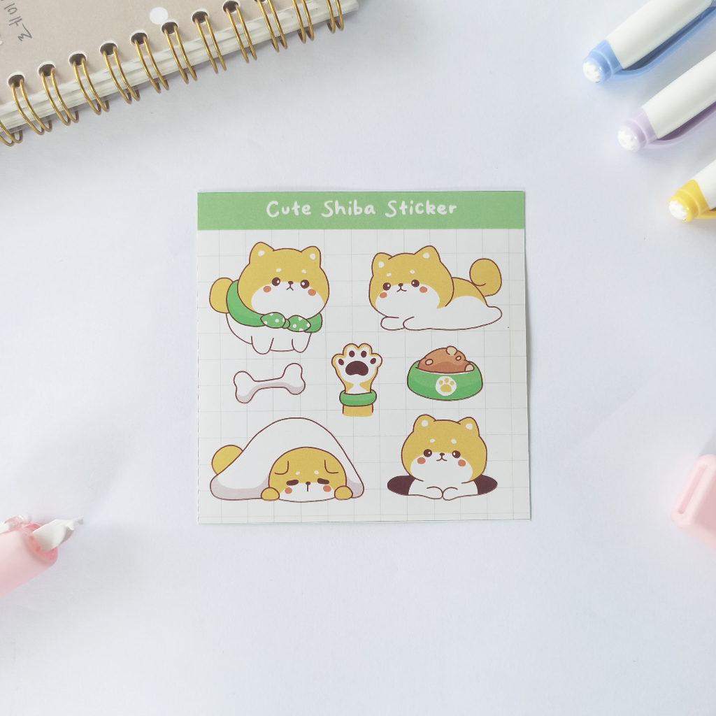 

Stiker Karakter Shiba/ Stiker Deco/ Stiker Sheet Deco/ Stiker Deco Journal Shiba