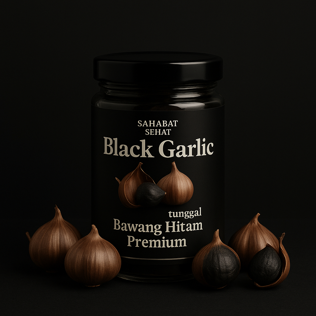 

Black Garlic Tunggal Premium Bawang Hitam Lanang Besar Hitam Manis Bawang Herbal Premium