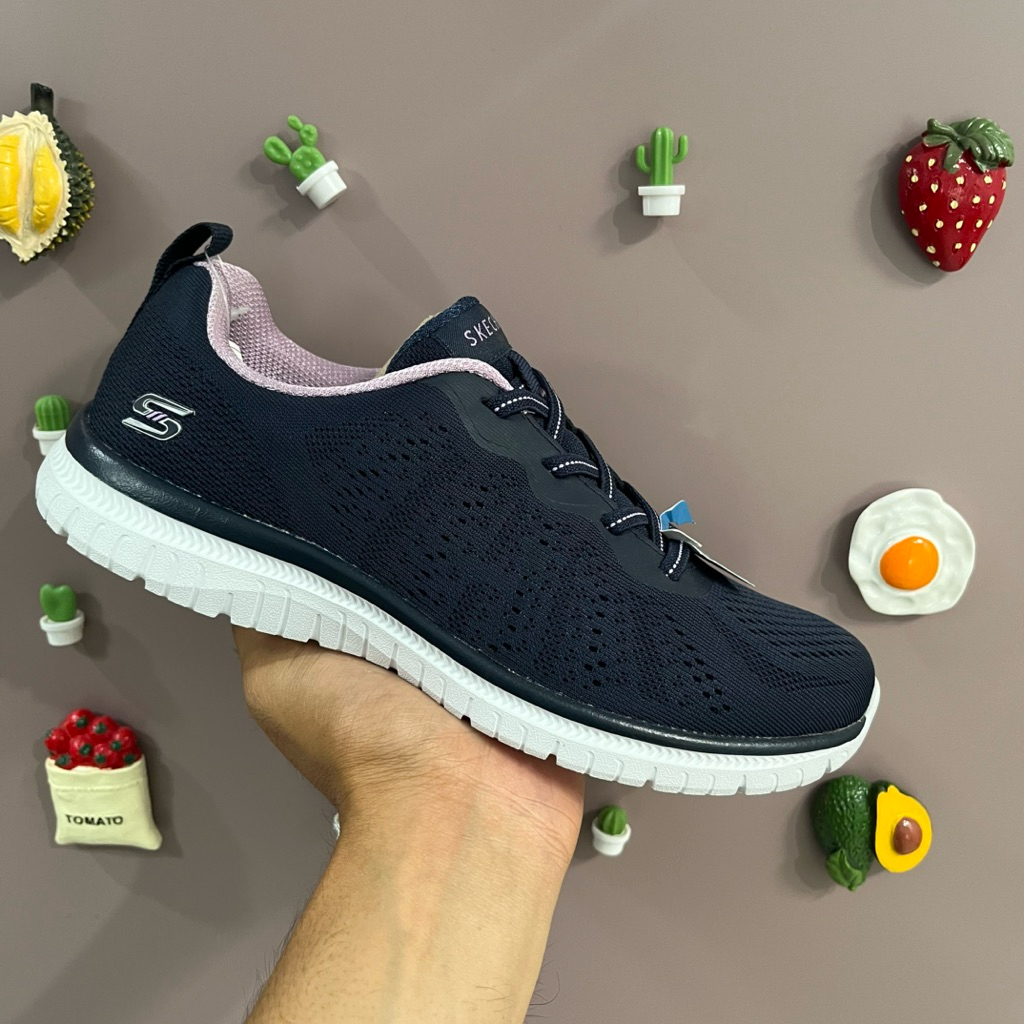 Skechers Virtue Be Great Navy/Lavender 104413/NVLV SlipOn Wanita Original BNIB