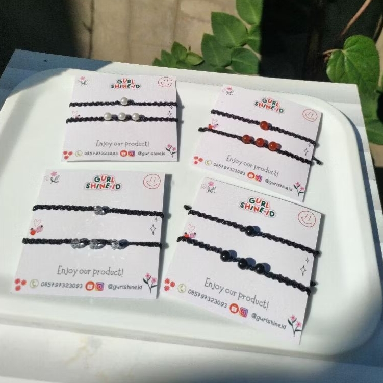 Gelang Couple Aesthetic - Gelang Tali Unik - Gelang Manik - Gelang Aesthetic