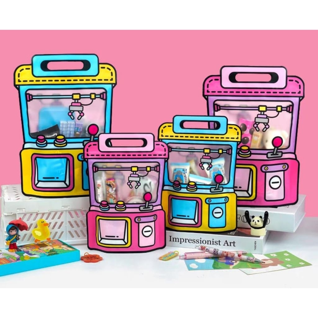 

Goodie Bag Ultah Anak/Goodie Bag Birthday 3D/Kantong ziplock/Kantong Souvenir Anak Lucu/ Goodie Bag Motif Mesin Capit/Plastik Kemasan Snack Candy