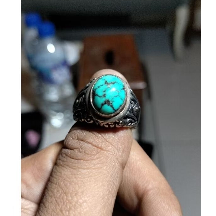 Cincin Batu Pirus Mesir Ring 7 Perak