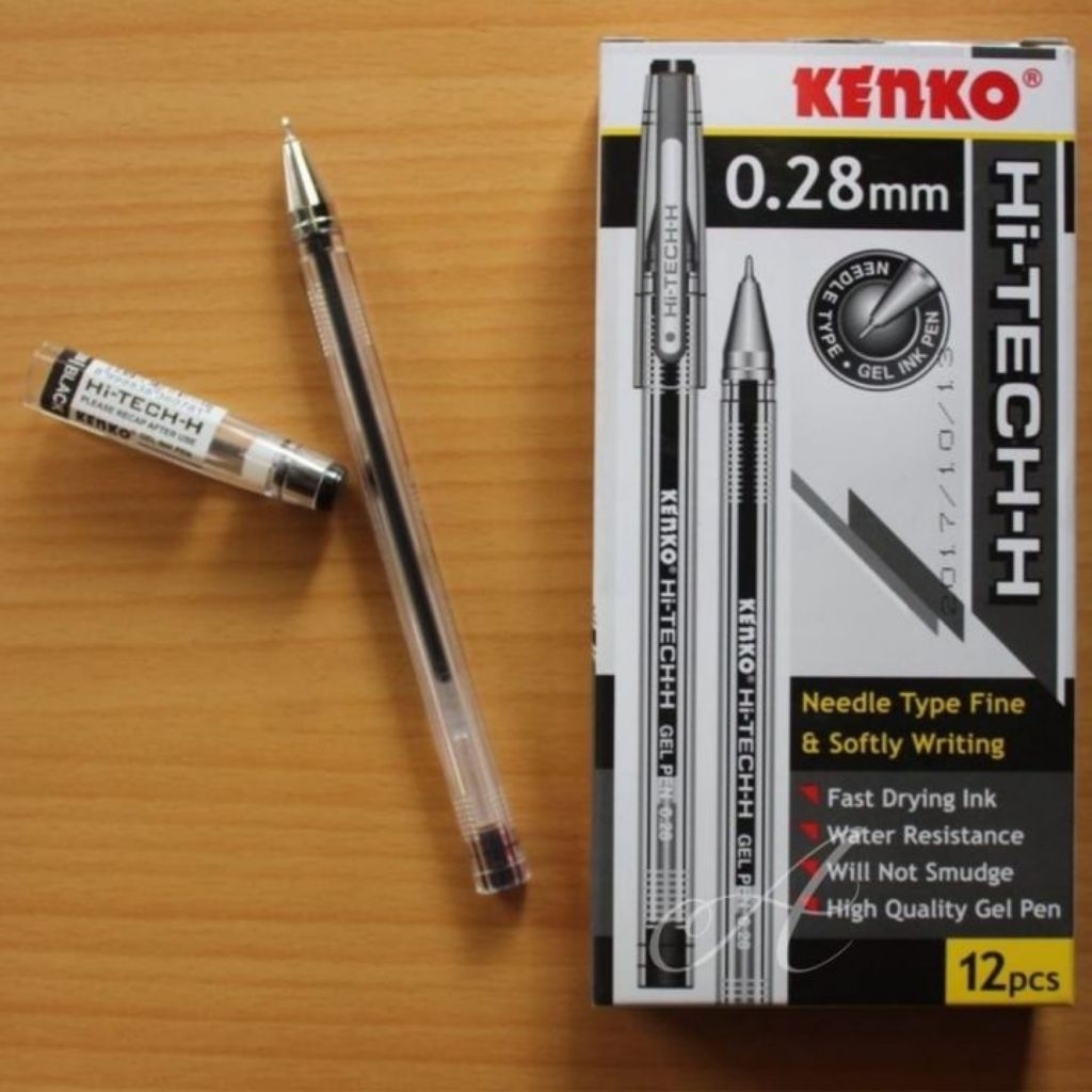 

Bolpen Kenko HI-TECH-H isi 12 pcs warnah hitam