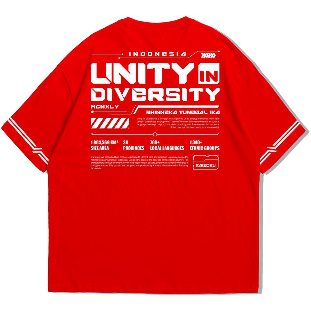 KAIZOKU Kaos Indonesia Oversized - Bhinneka Tunggal Ika Original Kaizoku (Premium) - RED