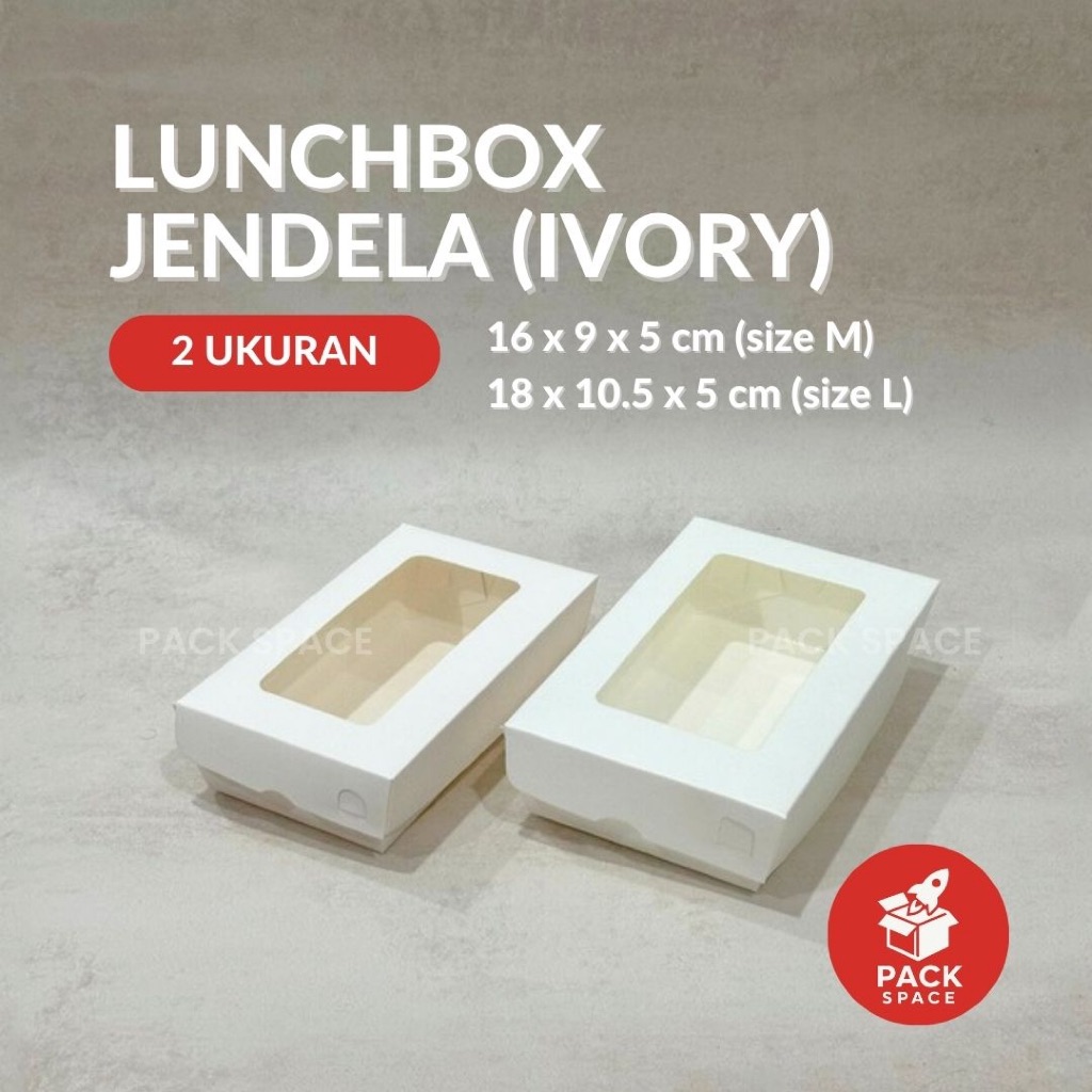 

Paper Lunch Box Ivory Laminasi JENDELA Size M L Siap Pakai Ivory Food Grade / Kotak Makan Kertas Putih Jendela