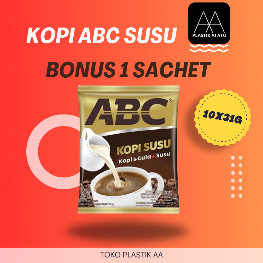 

Harga Grosir ABC KOPI SUSU 1 renceng isi 10 sachet / kopi + gula + susu / kopi sasetan murah /