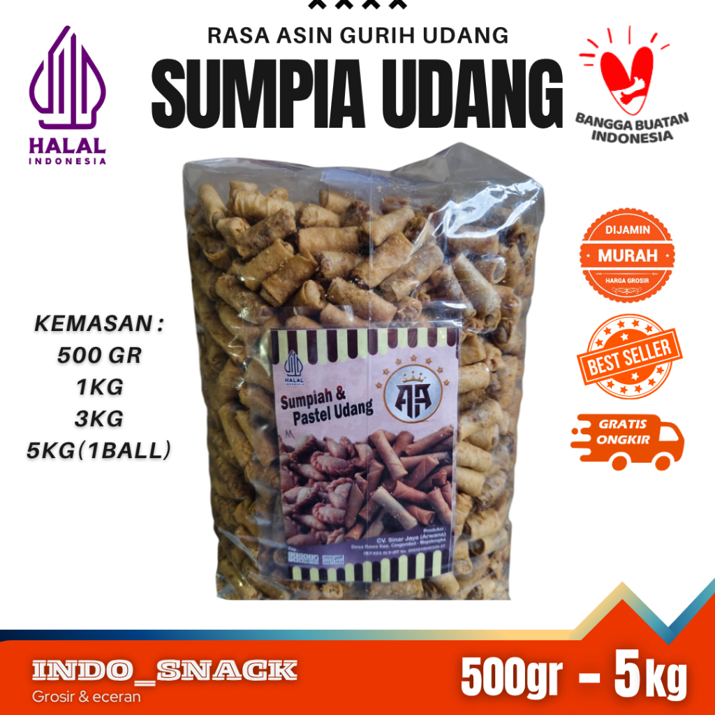 

Sumpia Udang 500gr, 1kg, 3kg, 5kg(1ball) PREMIUM
