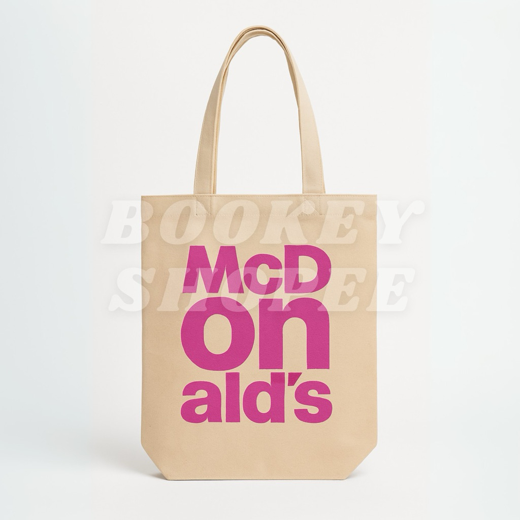 [TERMURAH] Tas McDonalds (McD) warna Pink - Recycle Bag - Tote Bag - Tas Belanja