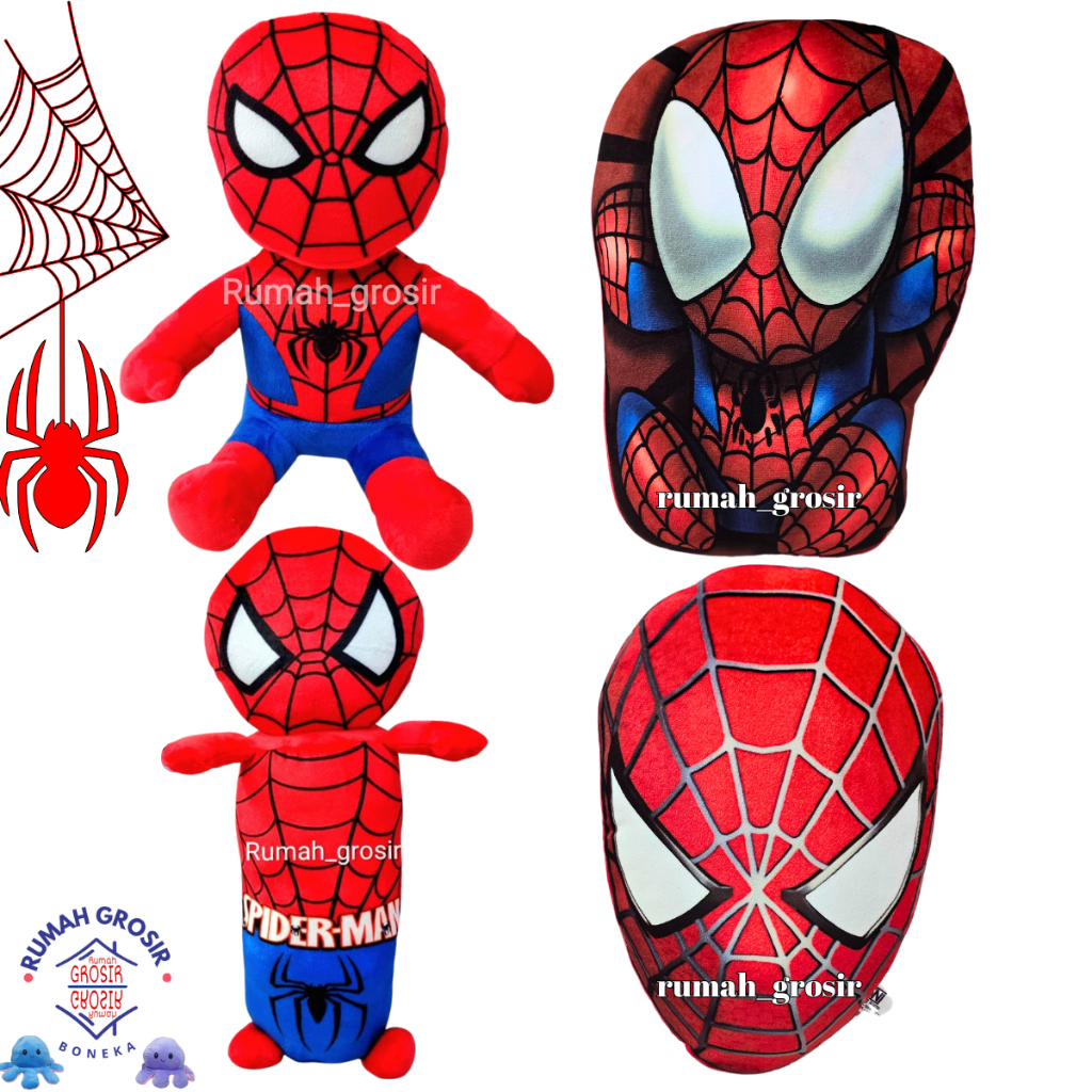(Rumah Grosir Boneka) Boneka Spiderman atau Guling Spiderman