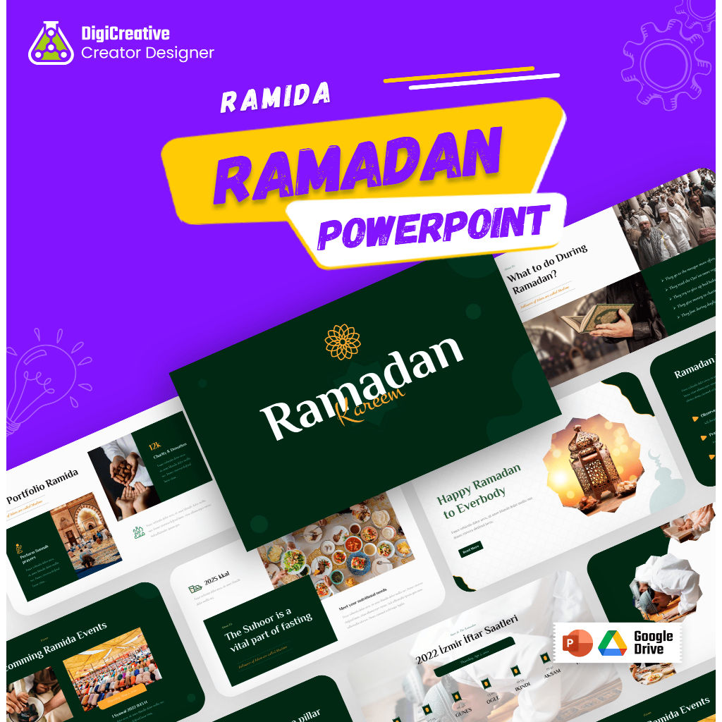 Desain Template Powerpoint Tema Ramadhan