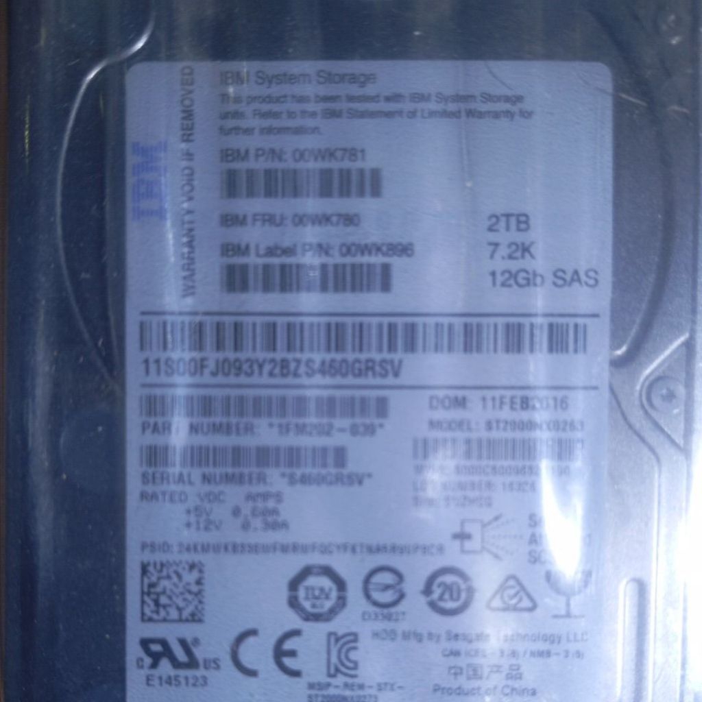 Harddisk Hdd Ibm System Storage 2Tb
