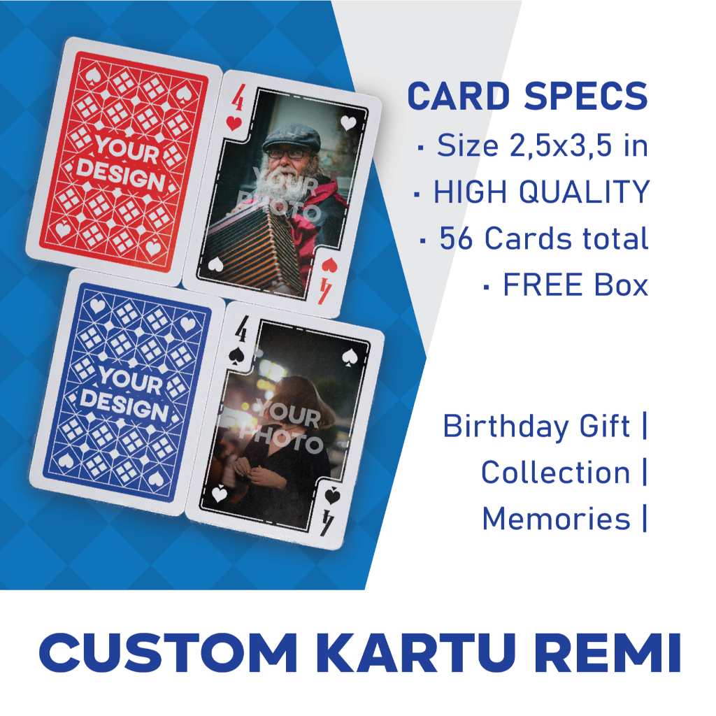 EXCLUSIVE | Custom Kartu Remi / Collection & Gift