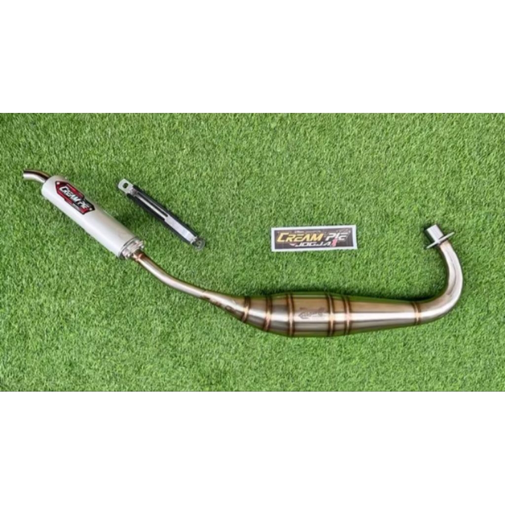 Knalpot Creampie Original Jogja Satria hiu Lumba 2tak Stainless kolong R1