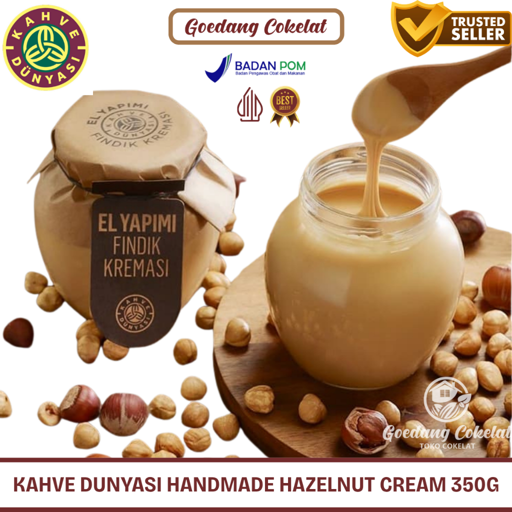 

GOFRIK KAHVE DUNYASI Handmade Hazelnut Cream 350g Selai Kacang Hazelnut Premium Tanpa Campuran