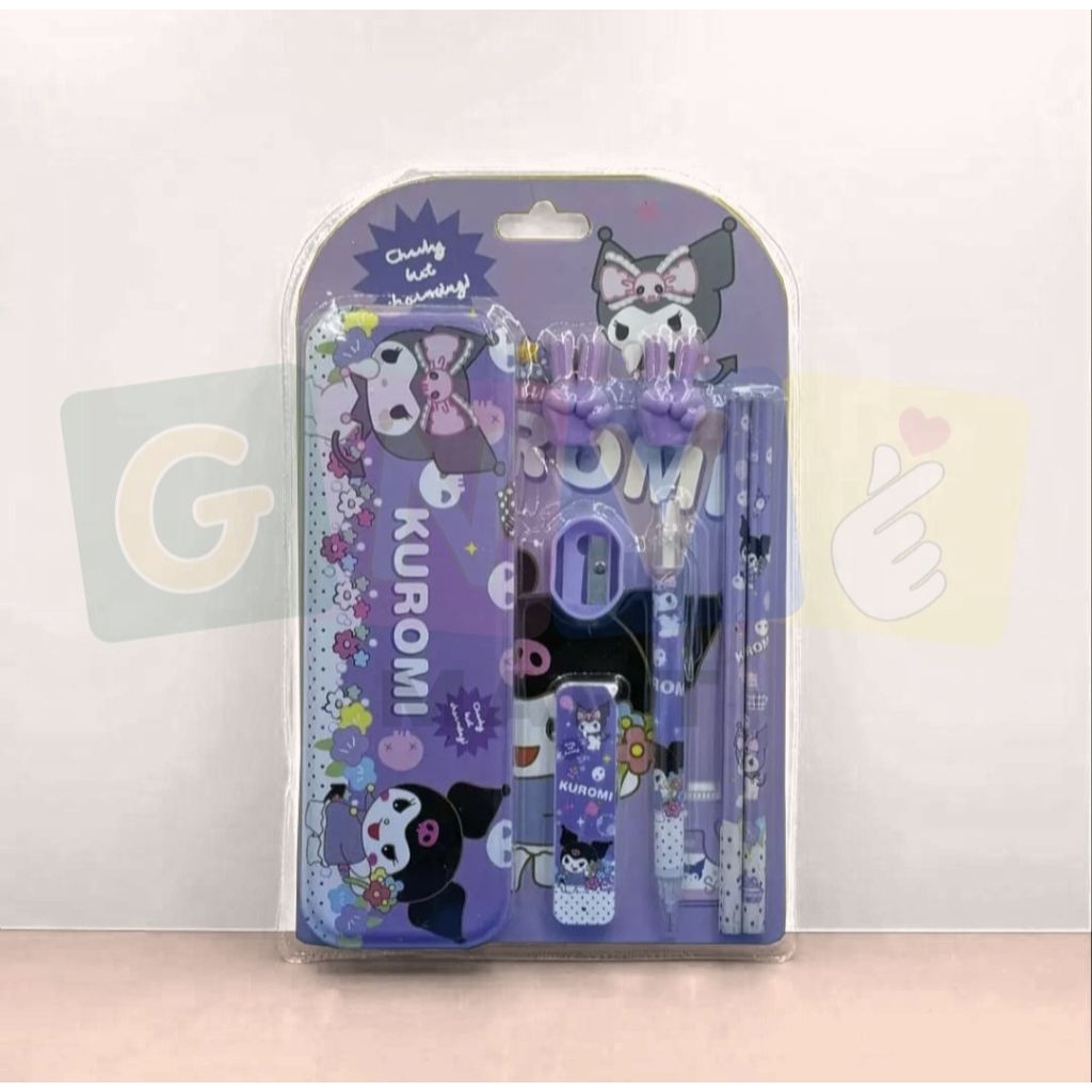 

GNV Paket Alat Tulis Pensil Mekanik 8in1 C Mika/ Stationery Set Fancy Sanrio Kuromi