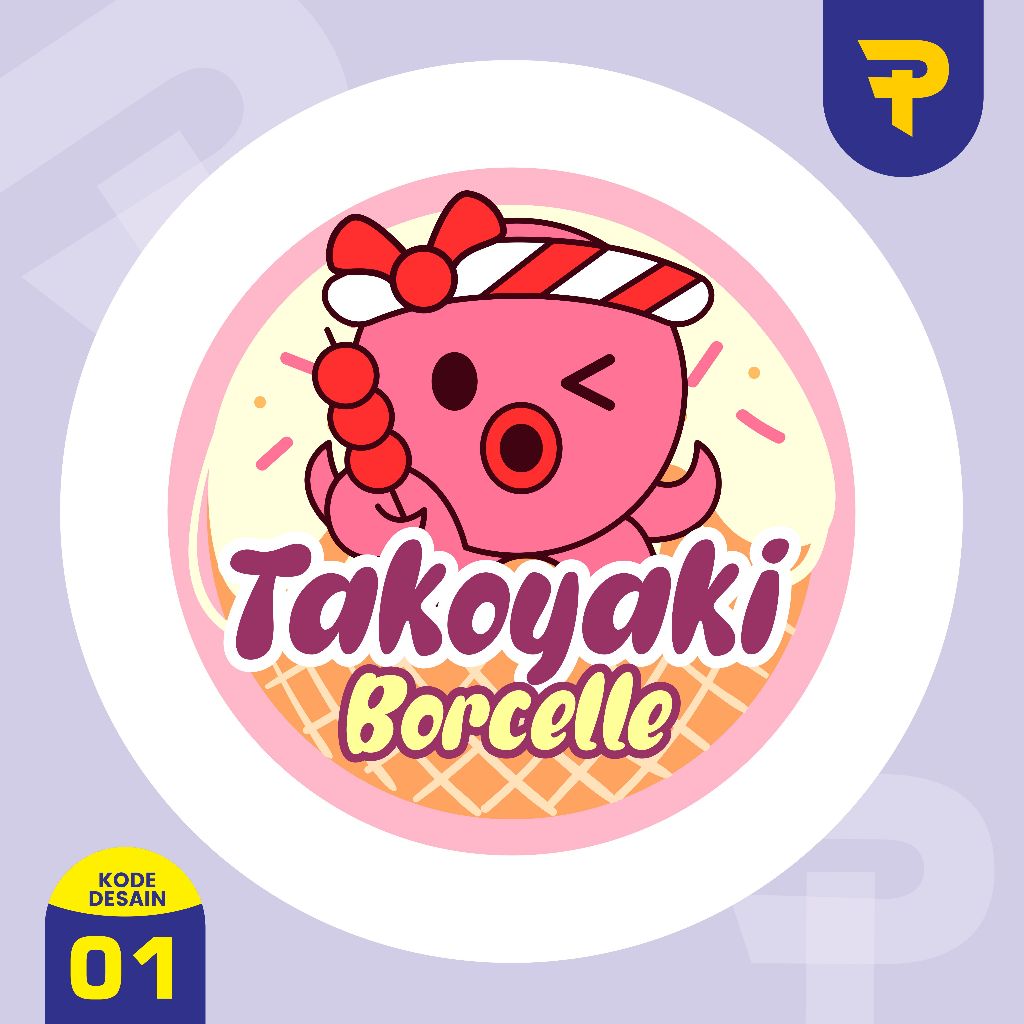 

stiker takoyaki stiker label kemasan