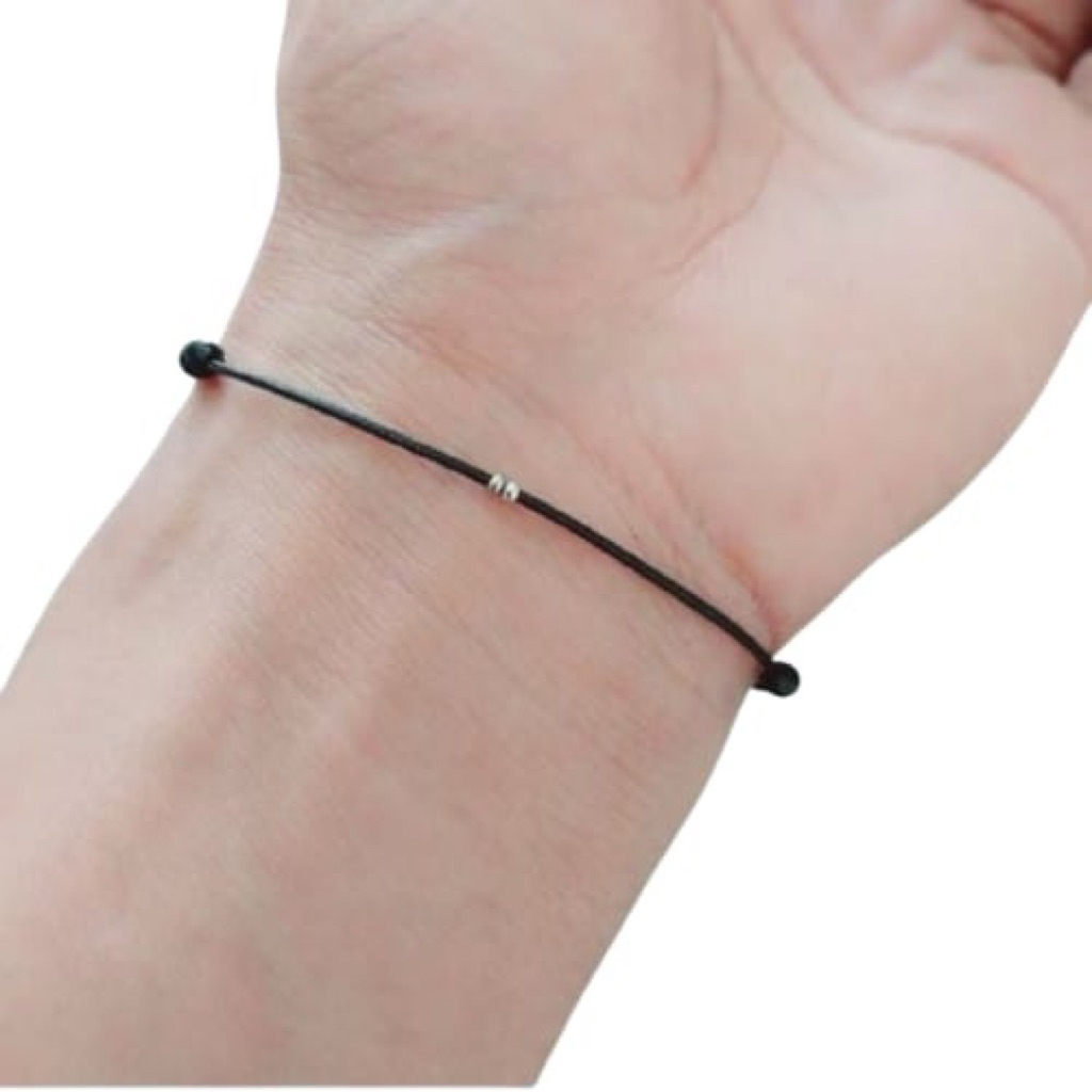 Gelang hitam polos tipis, gelang hitam kecil simpel, gelang hitam polos, gelang hitam titanium super