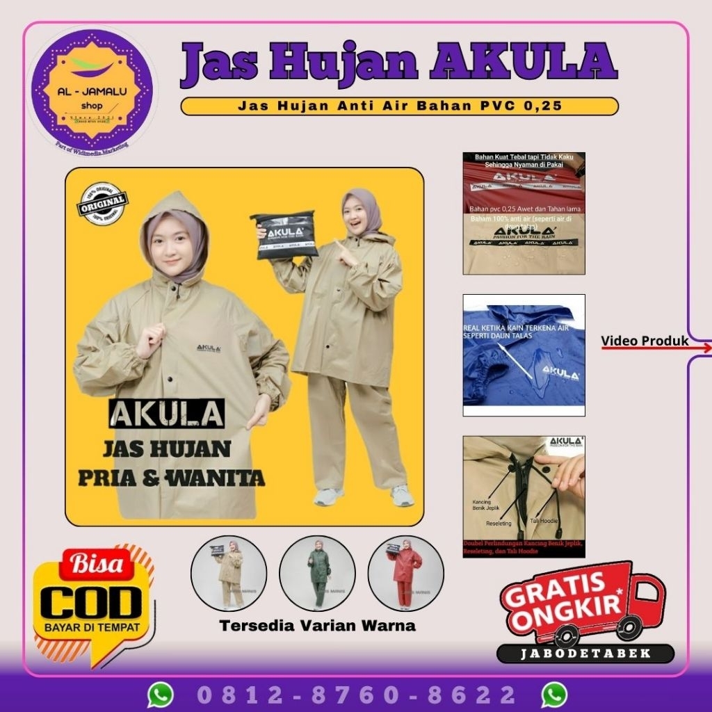 Jas Hujan / Jas Hujan Pria / Jas Hujan Wanita / Jas Akula