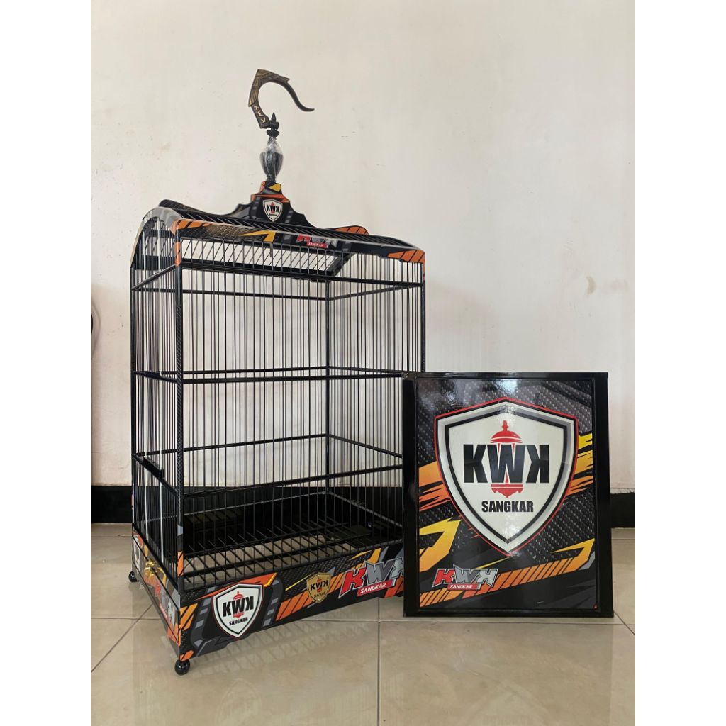 SANGKAR GEPENGAN KWK DECAL MOTIF TERBARU RUJI FIBER 37x43