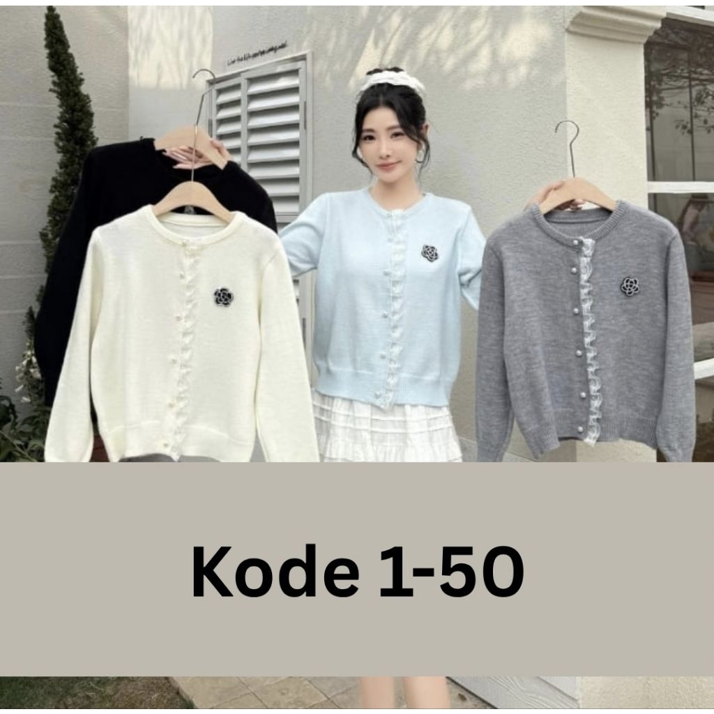 atasan wanita rajut renda