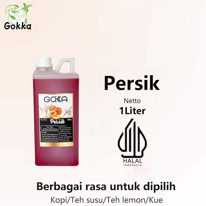 

Gokka Persik Syarup 1l - Sirup Persik Gokka - Halal