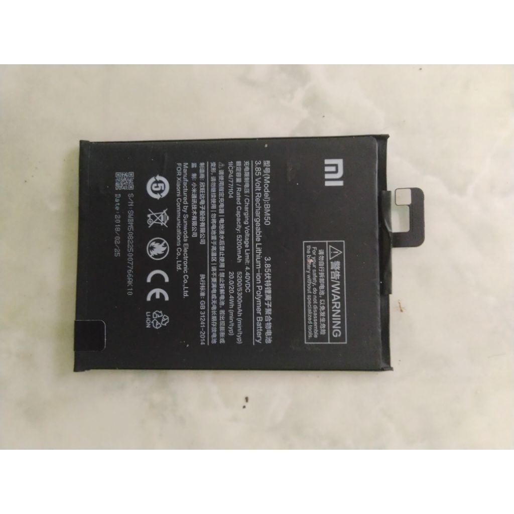BATERAY BM 50 UNTUK MI MAX 2 SECOND NORMAL