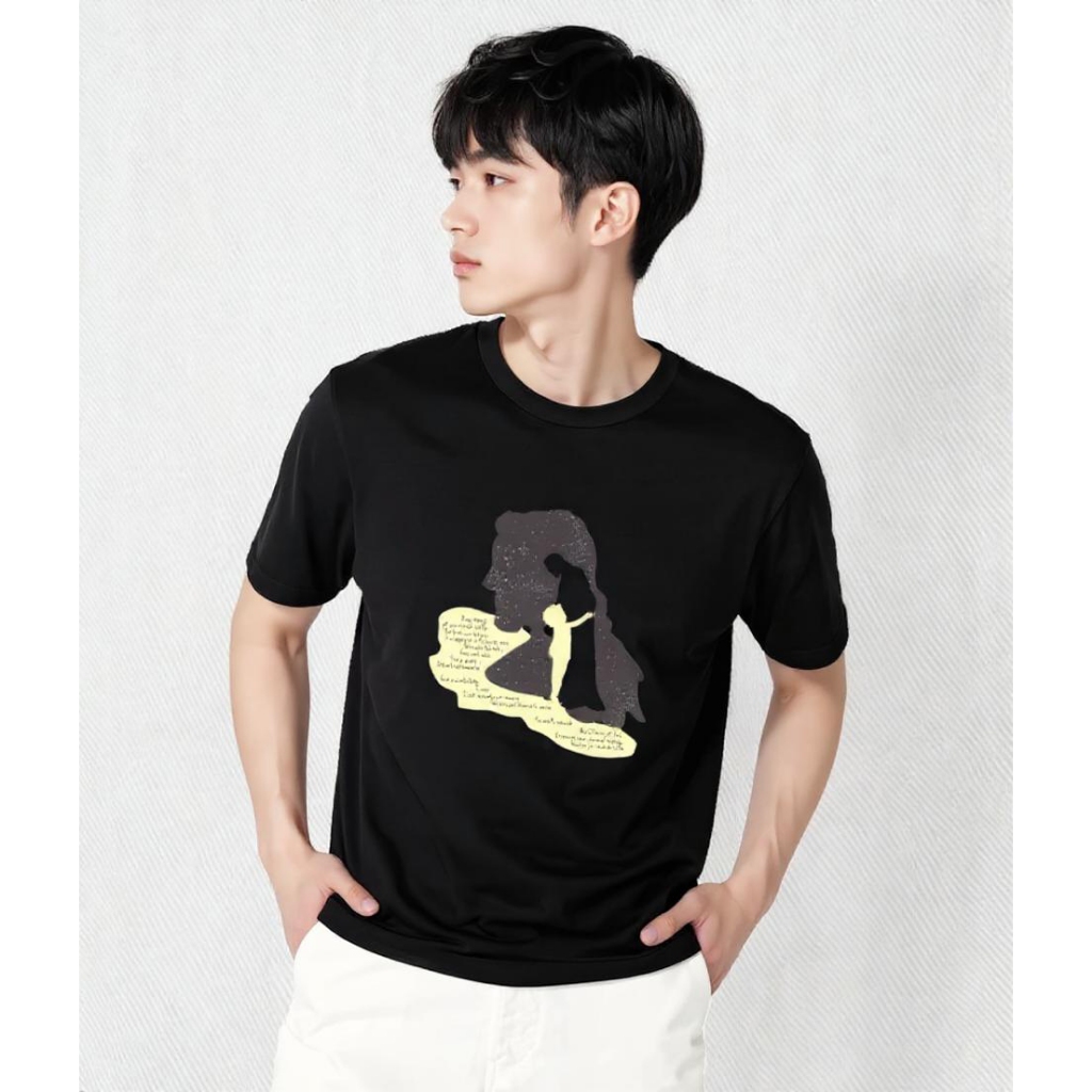 KAOS OBLONG HANDESIGN COMBED ROHANI HITAM UNIVERSE /UN1