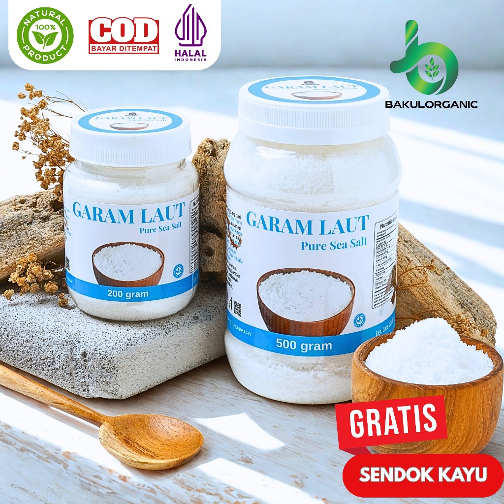 

Bakulorganic Garam Laut Premium Alami 100% Original Non Refined