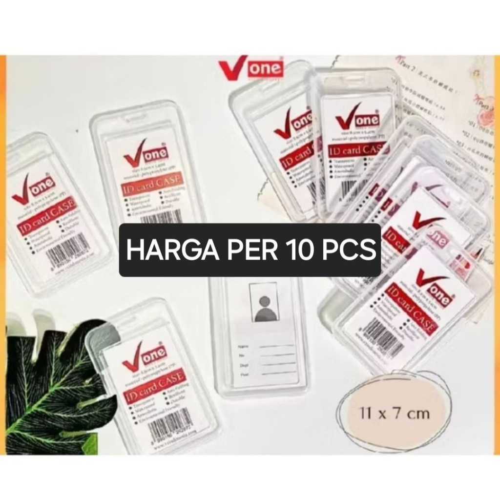 

ID Card Holder Transparan TANPA TALI / Tempat Kartu Nama Kantor atau Event V-One