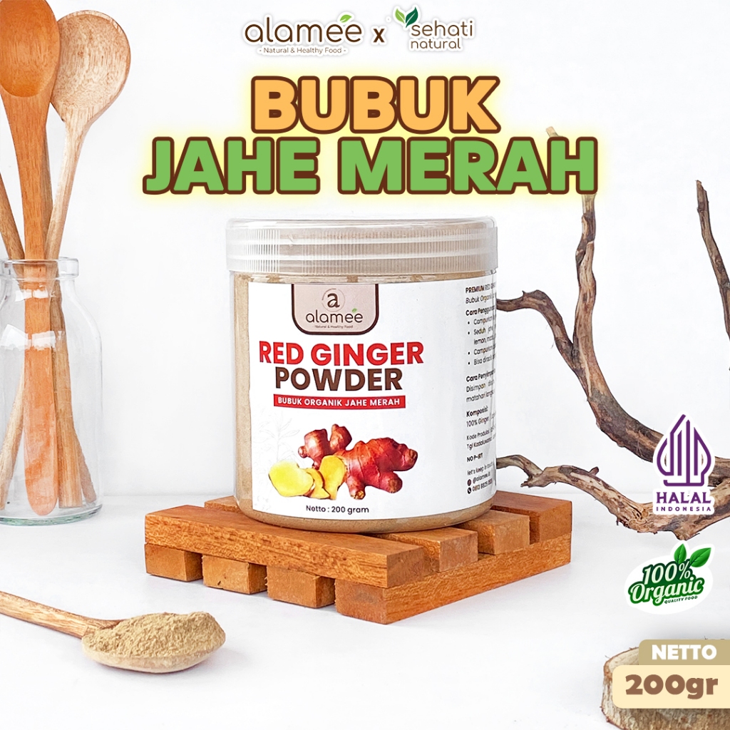 

ALAMEE Red Ginger Powder Premium Minuman Jahe Merah Bubuk Tanpa Campuran Sehat Serbuk Minuman 200gr