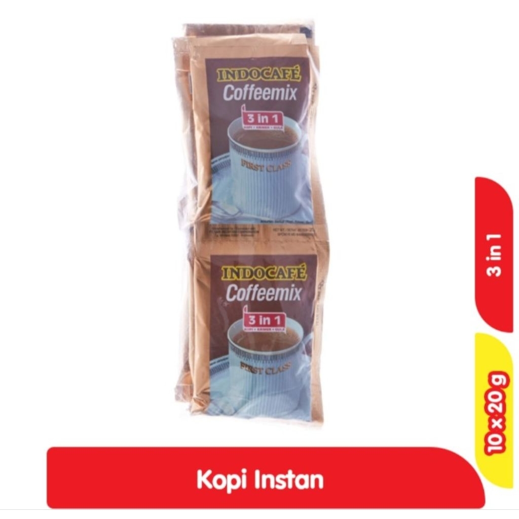 

Kopi Indocafe mix 1 renteng 10×20g