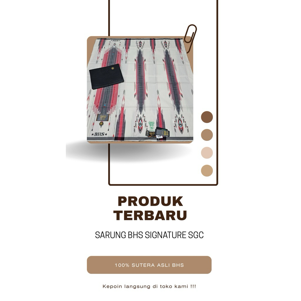 SARUNG BHS SIGNATURE SGC GOLD 100% SUTERA ASLI BHS