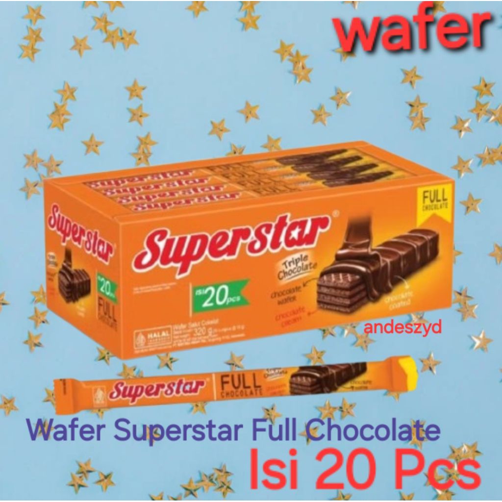 

Superstar Triple Chocolate Coklat Wafer Kemasan Box isi 20 pcs