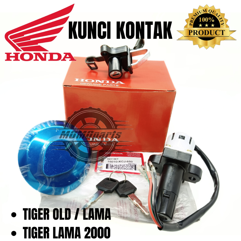 ORIGINAL KUNCI KONTAK HONDA KCJ TIGER OLD LAMA 2000 KUALITAS AHM ORI HGP SATU SET ORSINIL PRESISI DA
