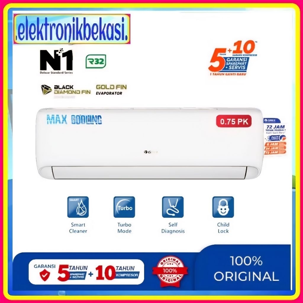 AC GREE GWC 07N1 / AC GREE 3/4 PK DELUXE STANDARD / AC GREE 0.75 PK GWC 07 N1