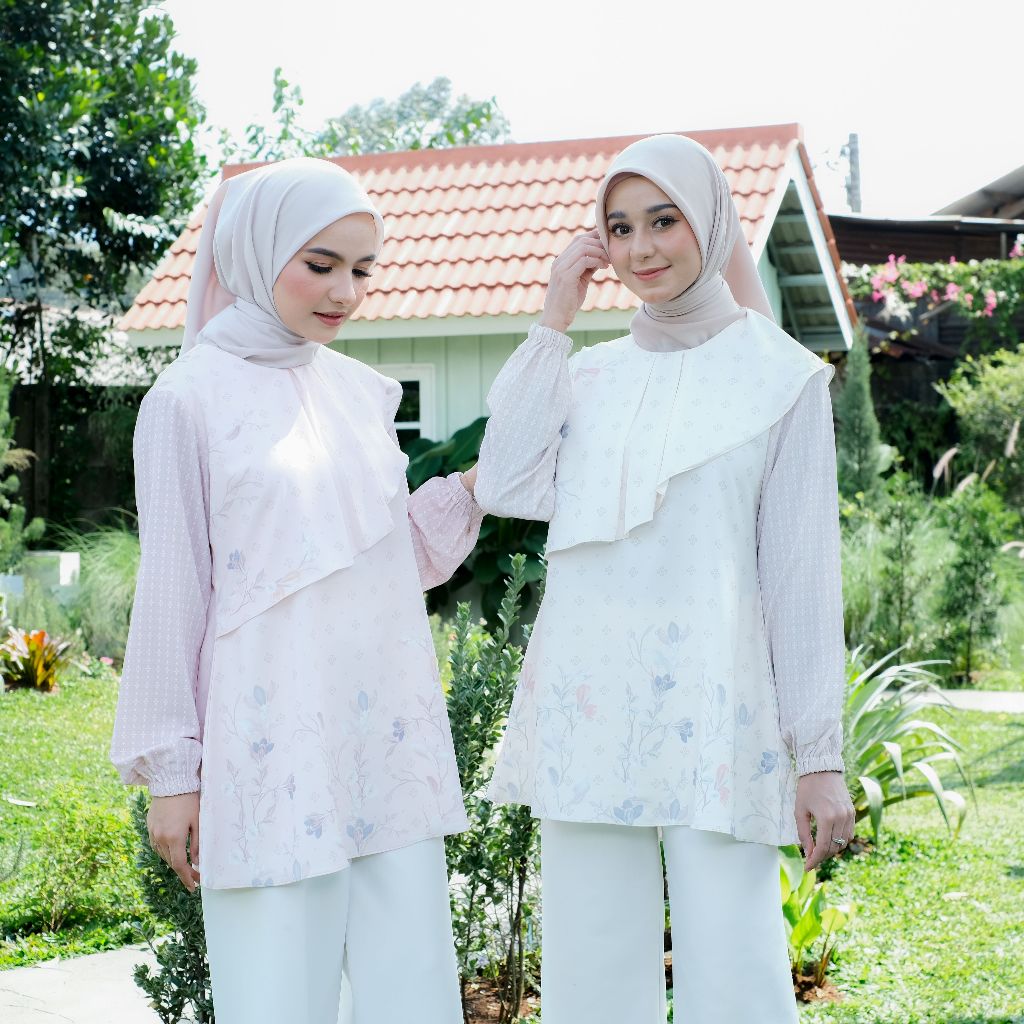 GHANIA BLOUSE POKKA By Denosa Fashion