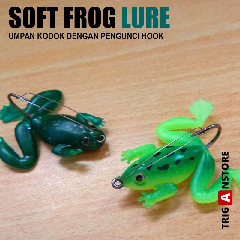 Jump Soft Frog Umpan Pancing Kodok Topwater Dengan Pengunci Mancing Rawa Ikan Gabus Toman Sidat